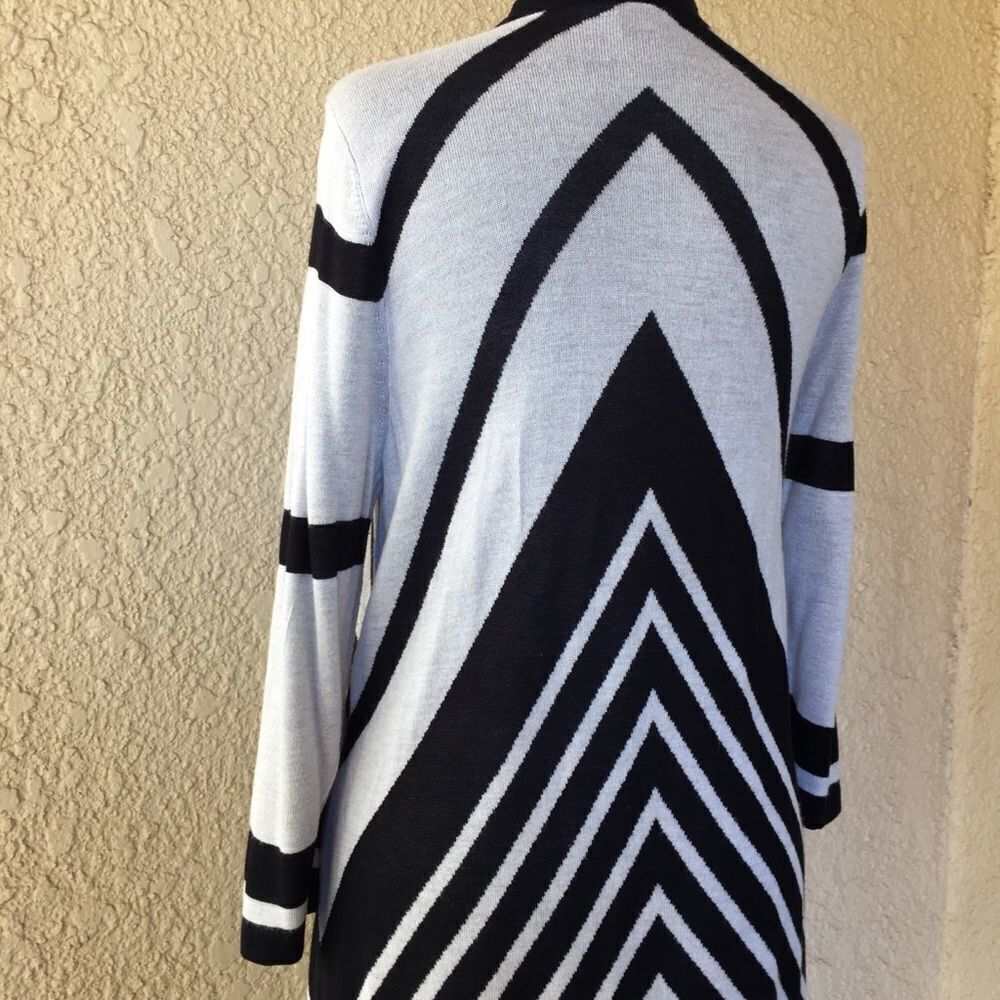 Chicos Black and White‎ Open Cardigan Women´s Size1 - Picture 5 of 8